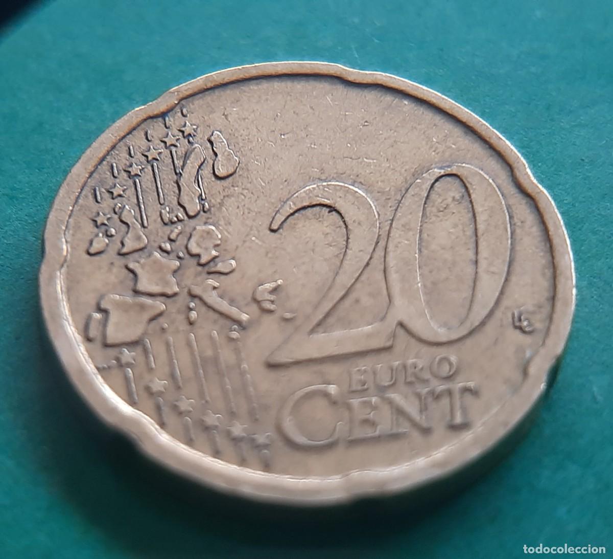 Monedas con errores: (ESPA&Ntilde;A-ERROR)(1999) 20 C&Eacute;NTIMOS CON EXCESOS DE METAL - Foto 13