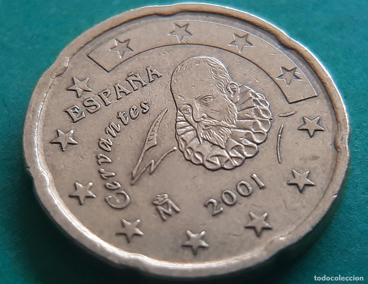 Monedas con errores: (ESPA&Ntilde;A-ERROR)(2001) 20 C&Eacute;NTIMOS CON EXCESO DE METAL - Foto 8