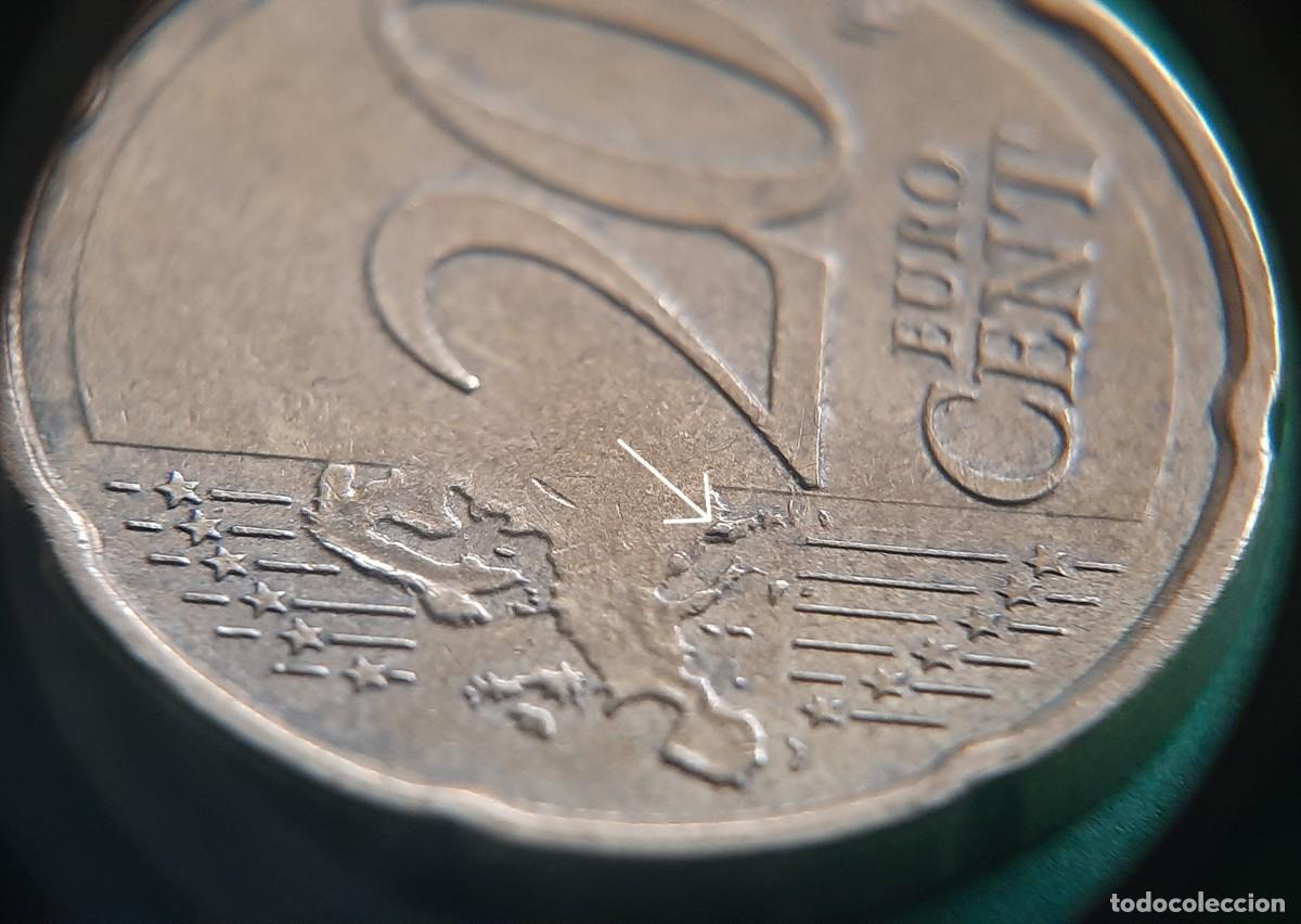 Monedas con errores: (ESPA&Ntilde;A-ERROR)(2012) 20 C&Eacute;NTIMOS CON EXCESO DE METAL - Foto 15
