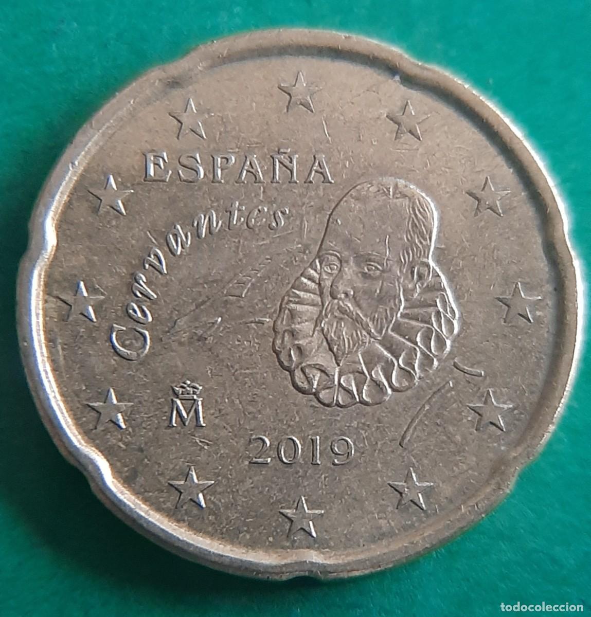 Monedas con errores: (ESPA&Ntilde;A-ERROR)(2019) 20 C&Eacute;NTIMOS CON EXCESO DE METAL - Foto 1