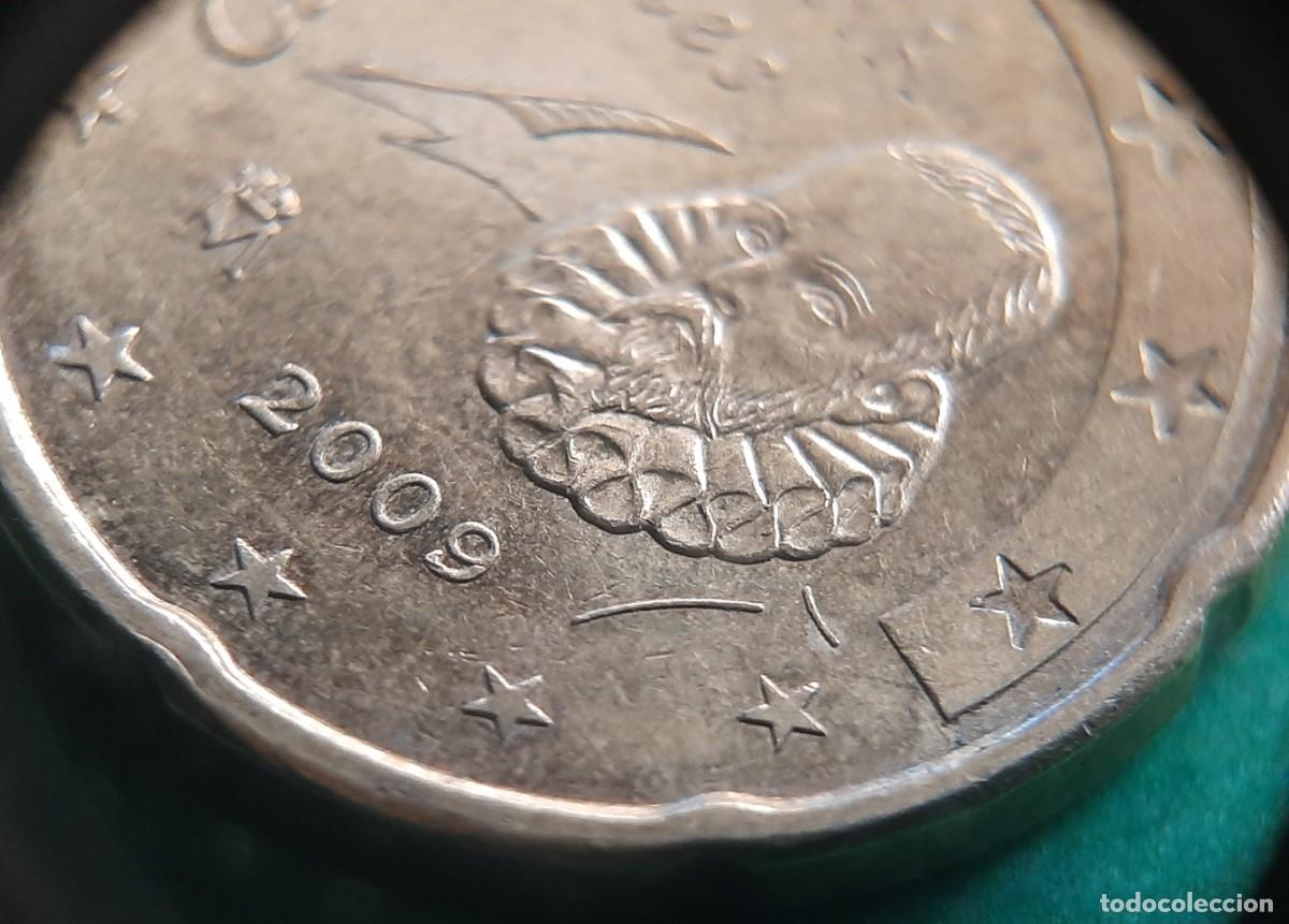 Monedas con errores: (ESPA&Ntilde;A-ERROR)(2009) 20 C&Eacute;NTIMOS CON EXCESO DE METAL - Foto 13
