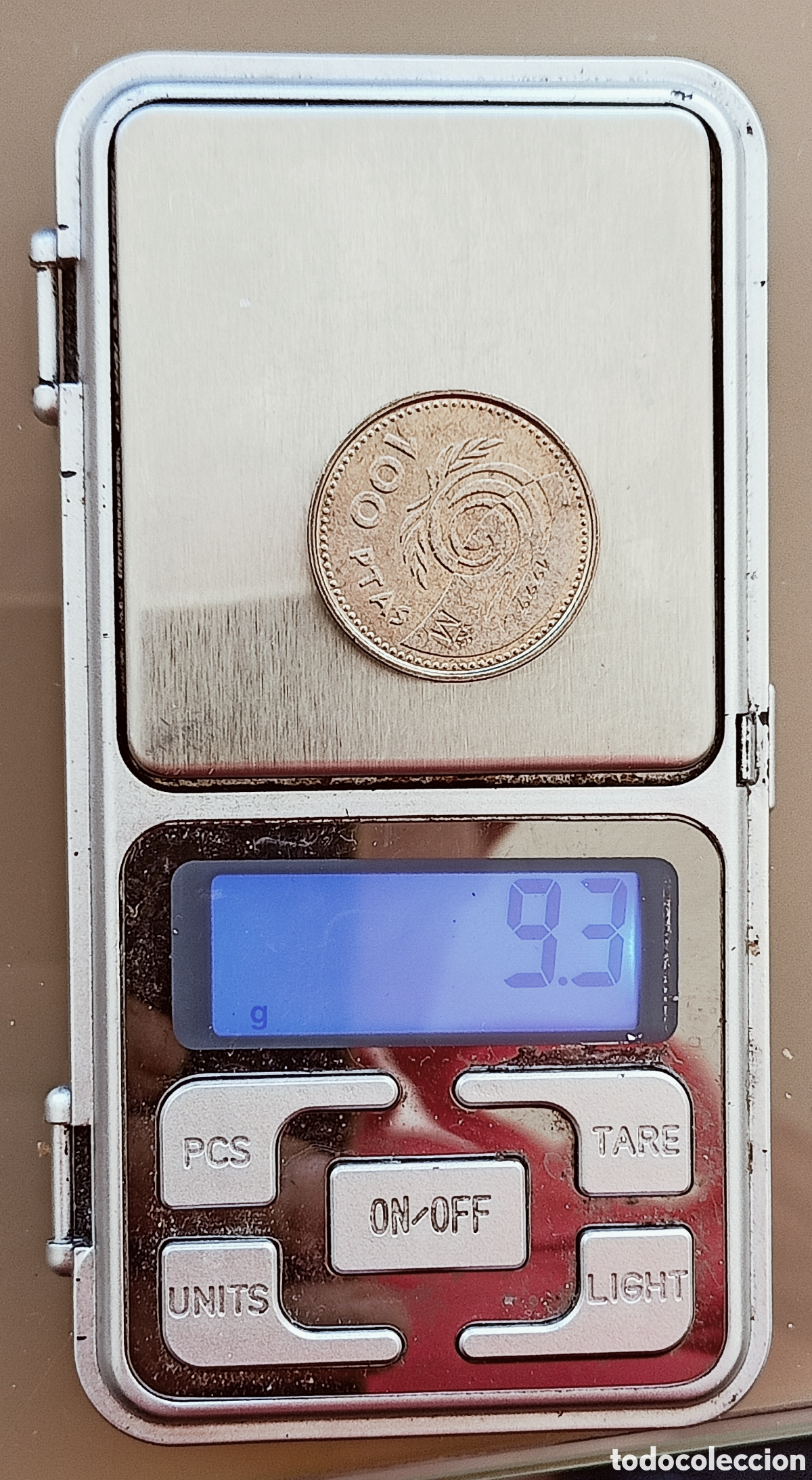 Monedas con errores: Moneda de 100 pesetas a&ntilde;o Inter.per, mayor(error Incuso) - Foto 7