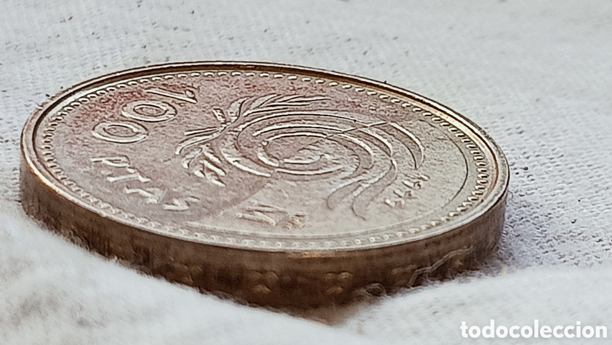 Monedas con errores: Moneda de 100 pesetas a&ntilde;o Inter.per, mayor(error Incuso) - Foto 28