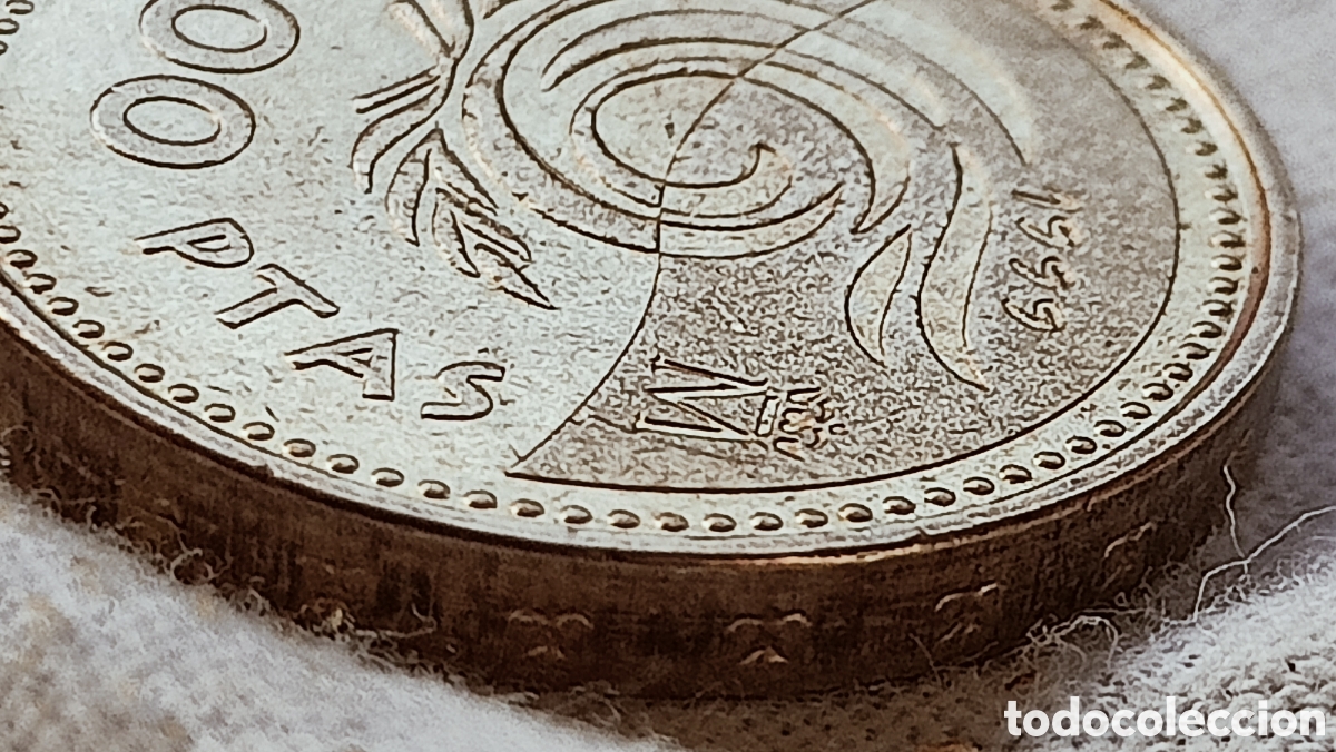 Monedas con errores: Moneda de 100 pesetas a&ntilde;o Inter.per, mayor(error Incuso) - Foto 29