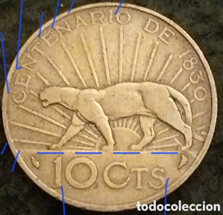 Monedas con errores: 10centesimos URUGUAY 1930 ERRORES - Foto 6
