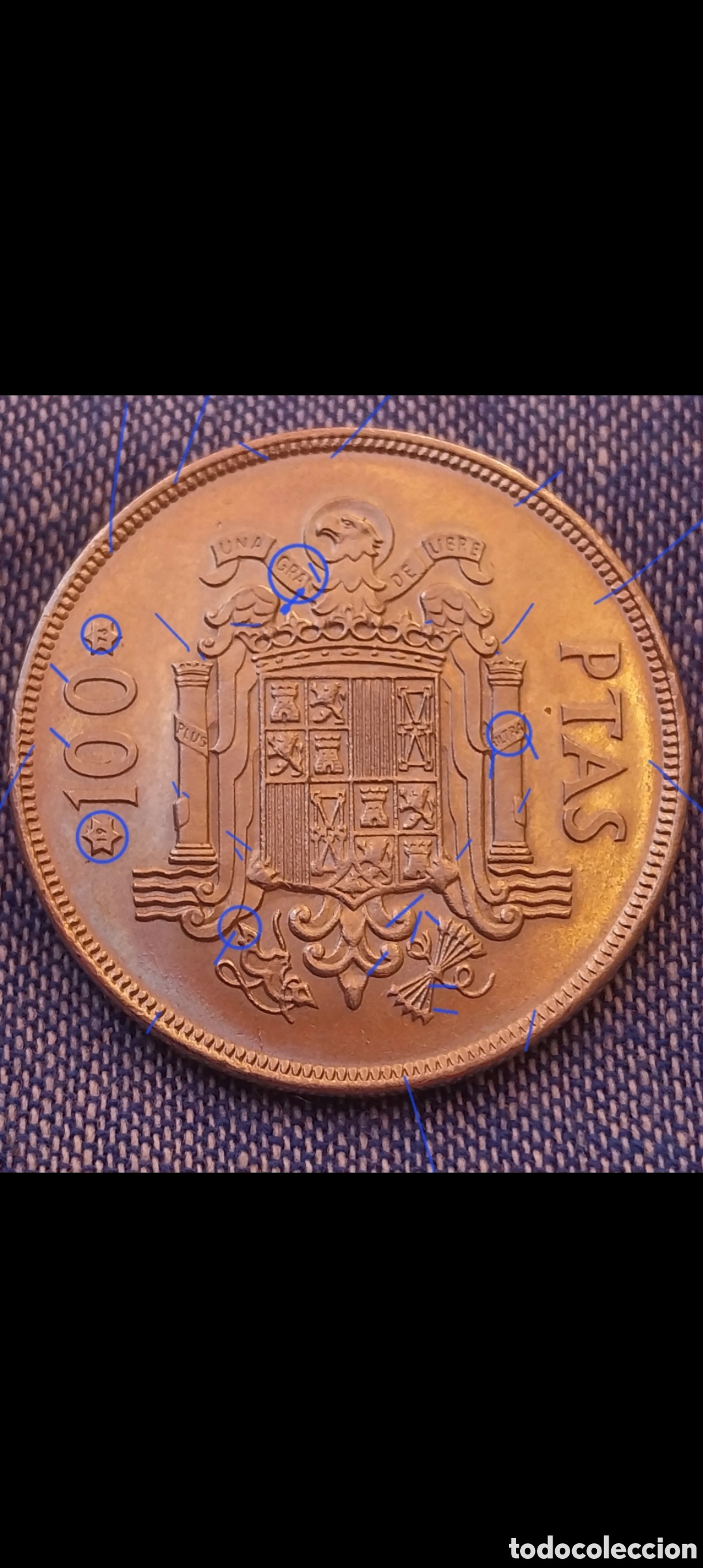 Monedas con errores: 100ptas Espa&ntilde;a 1975 Rey ERRORES &rdquo;&rdquo;SC&rdquo;&rdquo;