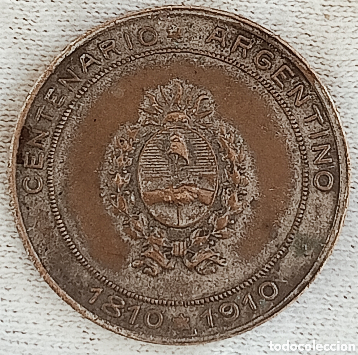 Monedas con errores: Moneda Medalla conme. (1810-1910) Var&iacute;ante - Foto 2