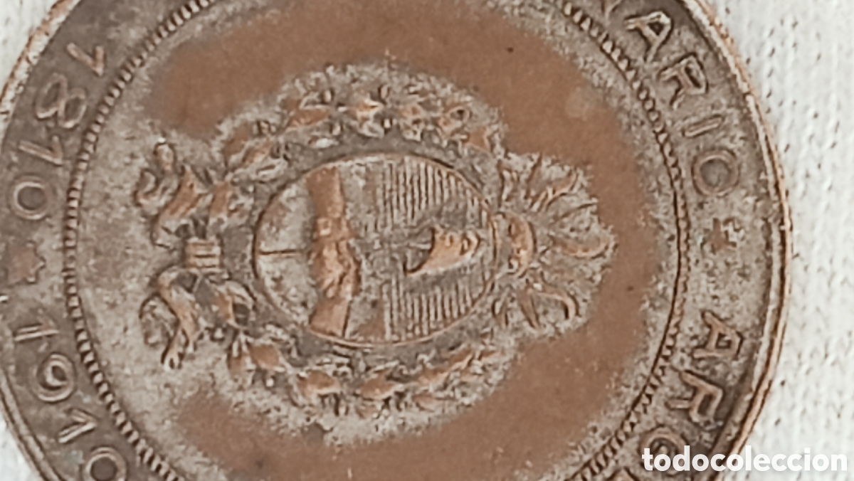 Monedas con errores: Moneda Medalla conme. (1810-1910) Var&iacute;ante - Foto 3