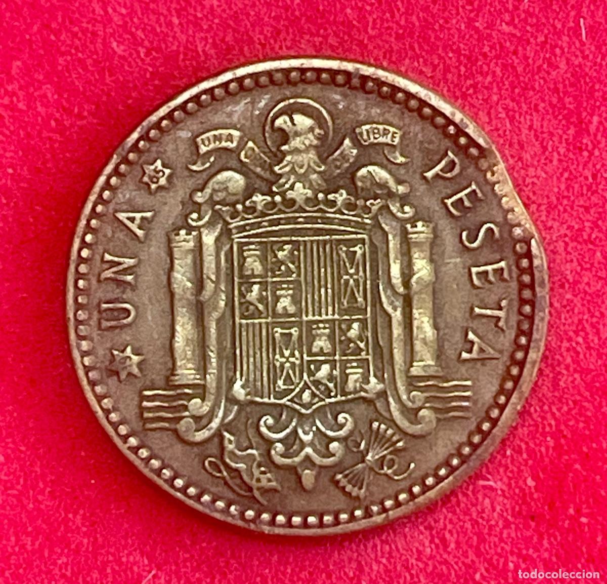 Monedas con errores: * ERROR * MONEDA SEGMENTADA 1 PESETA A&Ntilde;O 1963*65 - Foto 2