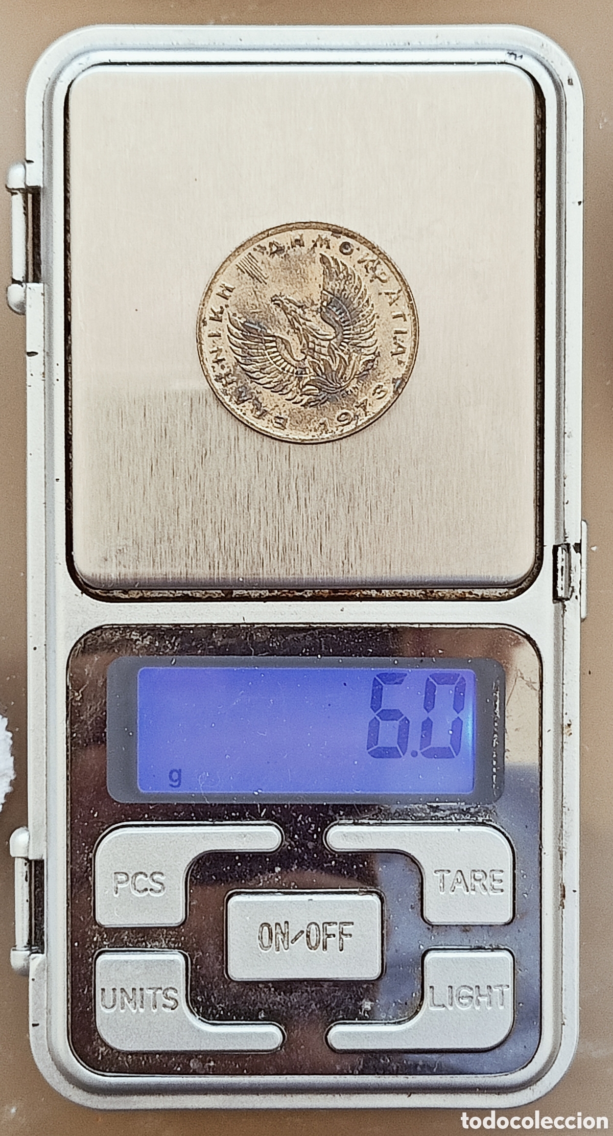 Monedas con errores: Moneda 2 Dracmas (Variante)1973 - Foto 9
