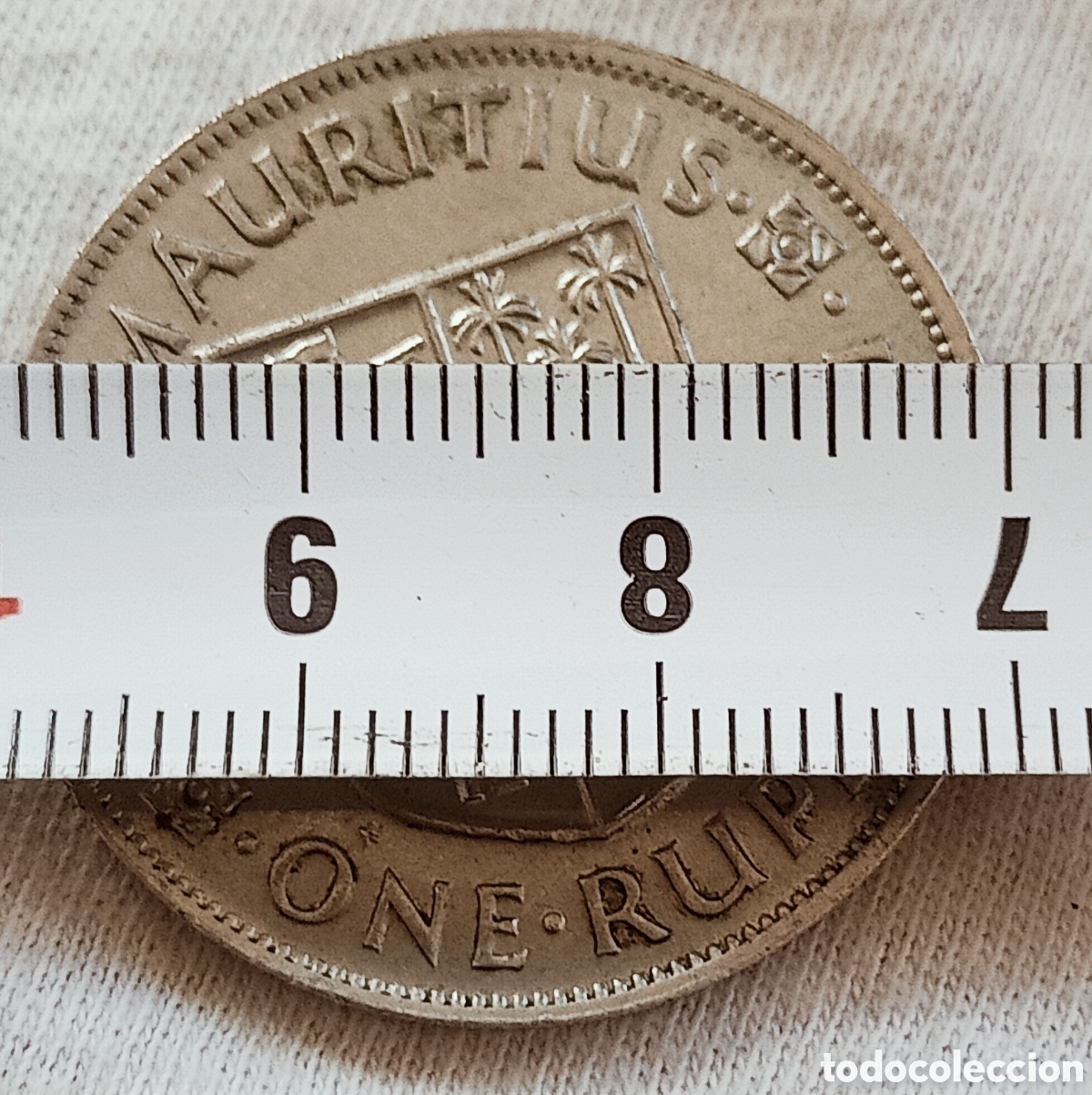 Monedas con errores: Moneda 1 Rupia 1975 Isabel ll/Rara (kM#35.1) - Foto 4