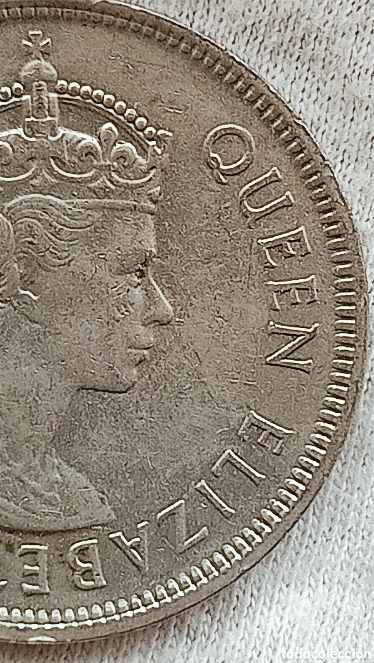 Monedas con errores: Moneda 1 Rupia 1975 Isabel ll/Rara (kM#35.1) - Foto 12
