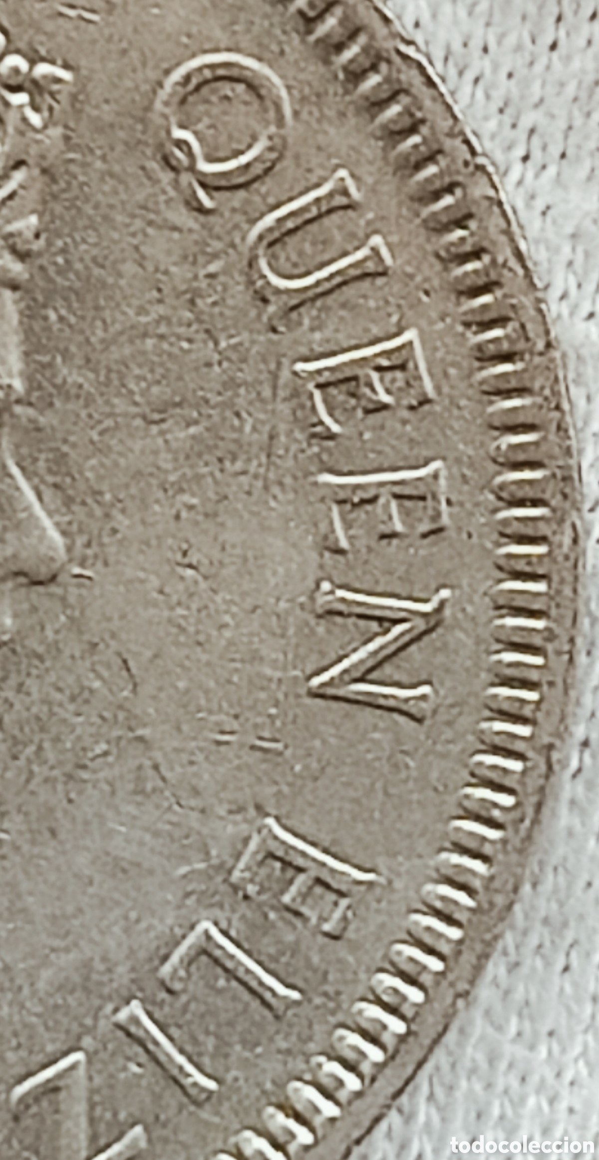 Monedas con errores: Moneda 1 Rupia 1975 Isabel ll/Rara (kM#35.1) - Foto 14