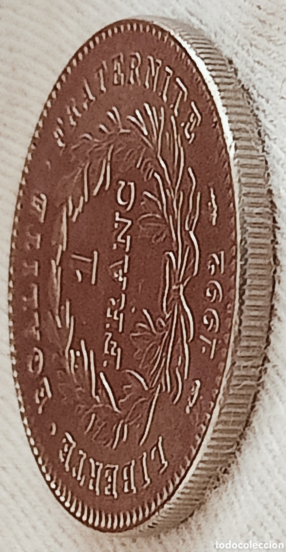 Monedas con errores: Moneda&rdquo;1Franco 1992-Variante - Foto 13