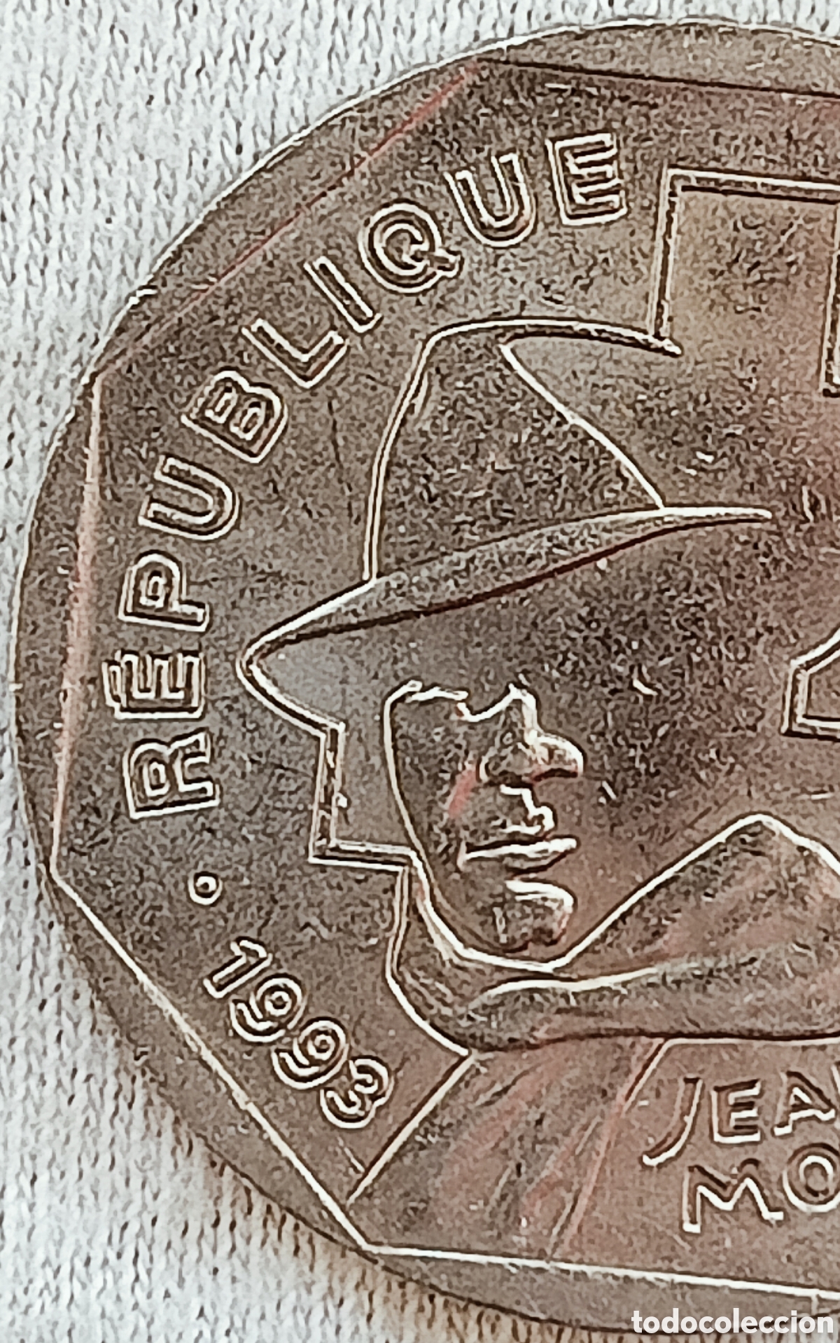 Monedas con errores: Moneda Francia (Jean Moulin) Variante - Foto 5