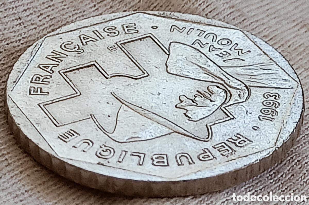 Monedas con errores: Moneda Francia (Jean Moulin) Variante - Foto 13