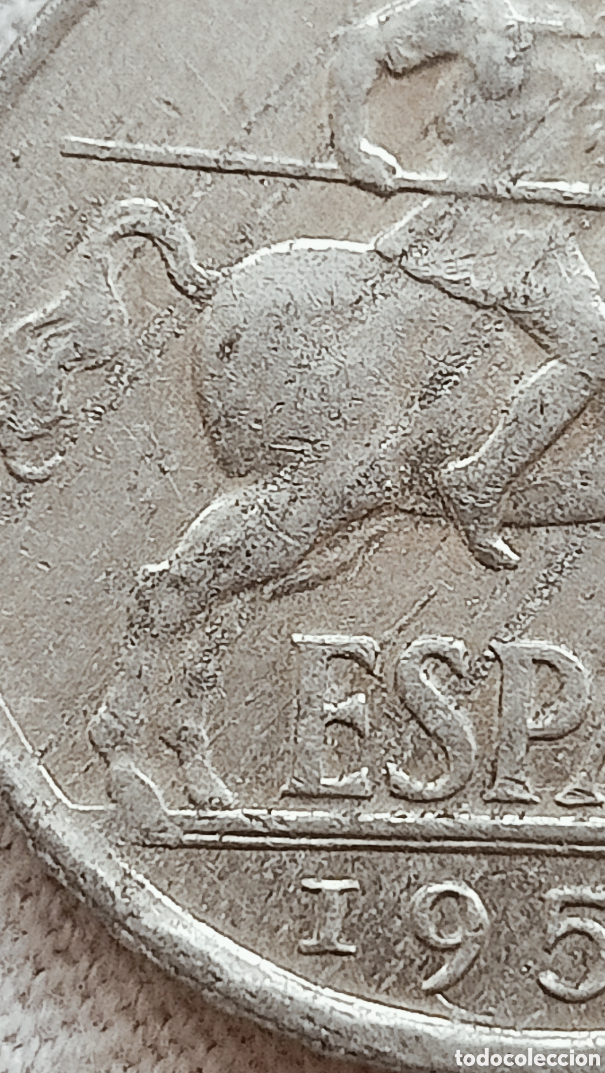 Monedas con errores: Moneda Espa&ntilde;a 10cent(1953) variantes - Foto 15