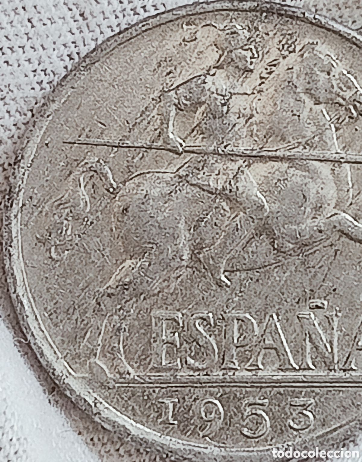 Monedas con errores: Moneda Espa&ntilde;a 10cent(1953) variantes - Foto 21