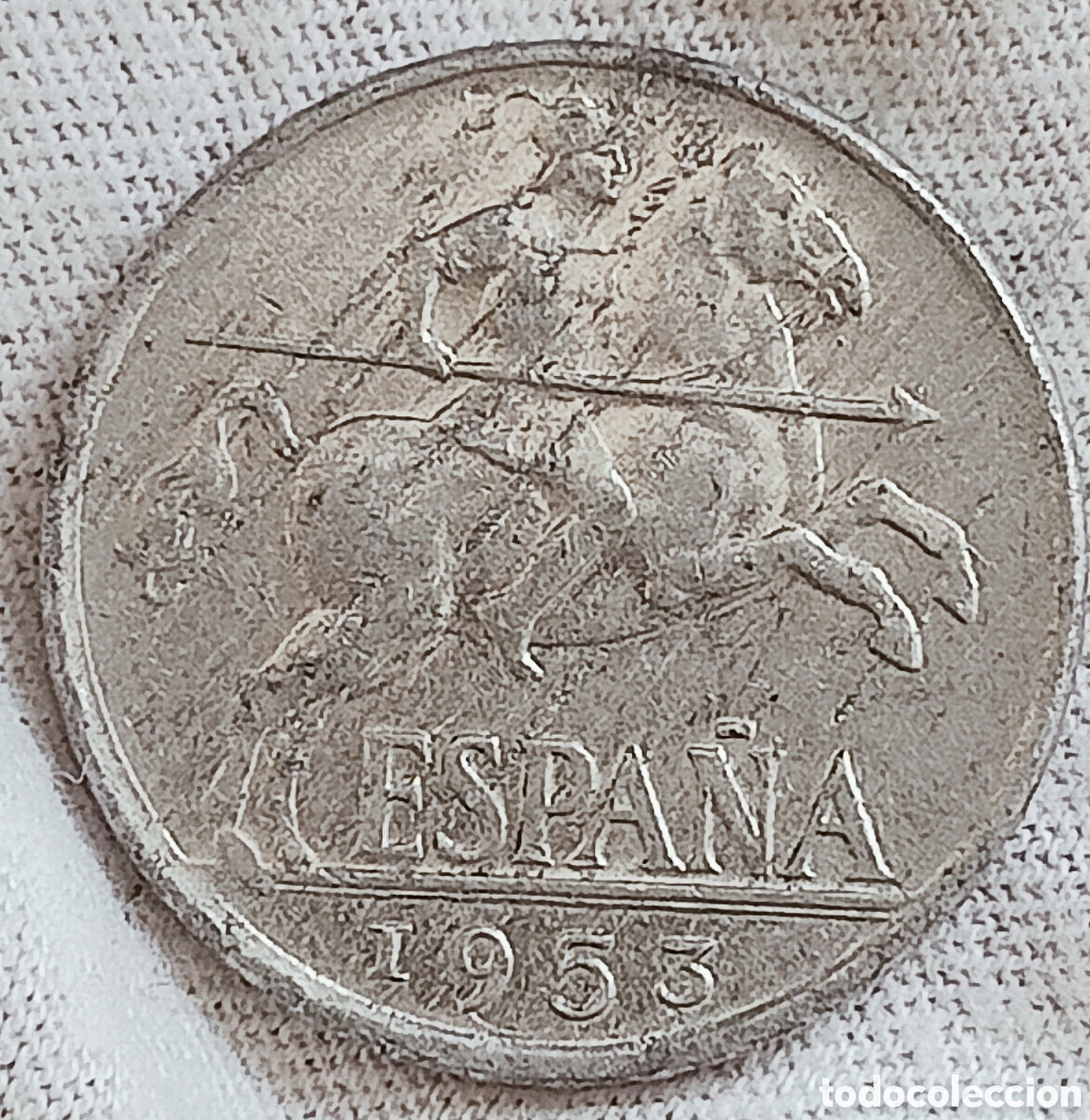 Monedas con errores: Moneda Espa&ntilde;a 10cent(1953) variantes - Foto 1