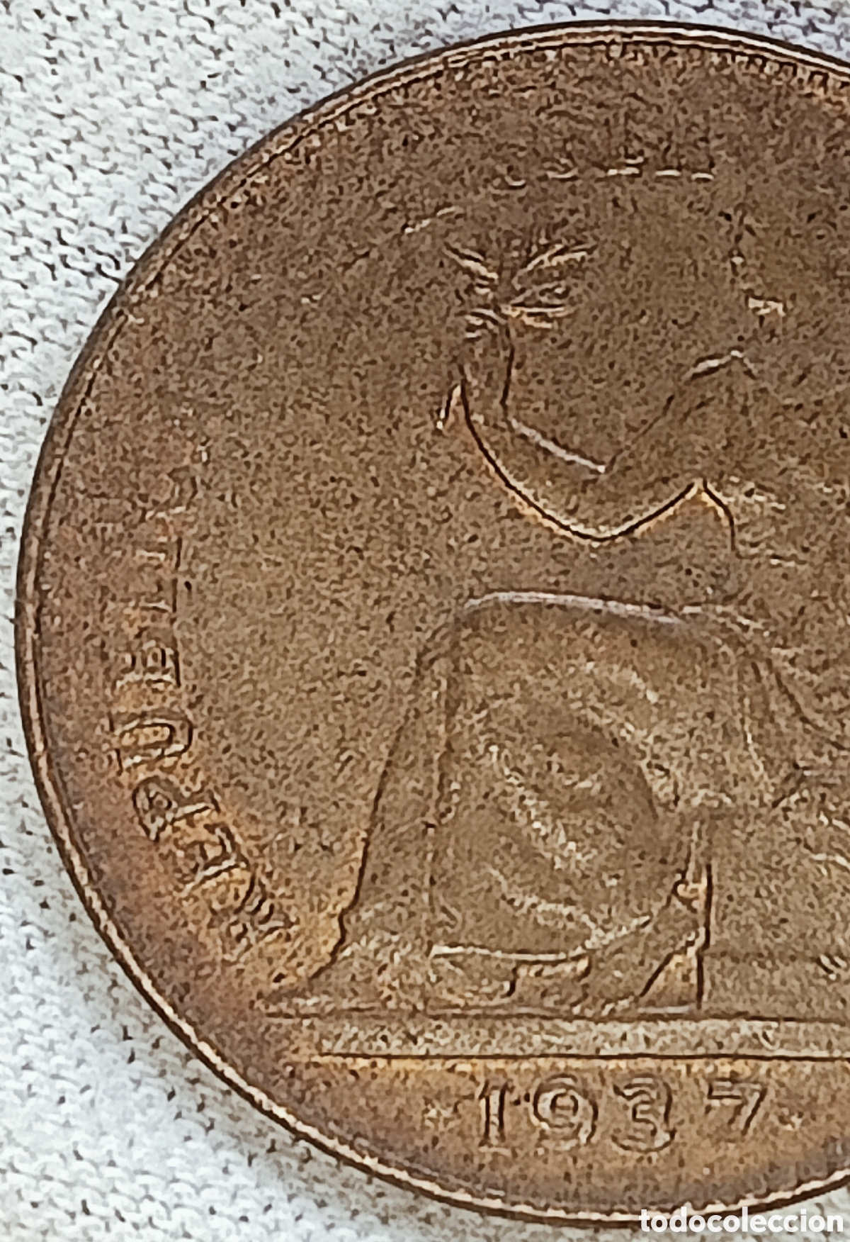 Monedas con errores: Moneda Espa&ntilde;a(1937) error de acu&ntilde;aci&oacute;n. - Foto 9