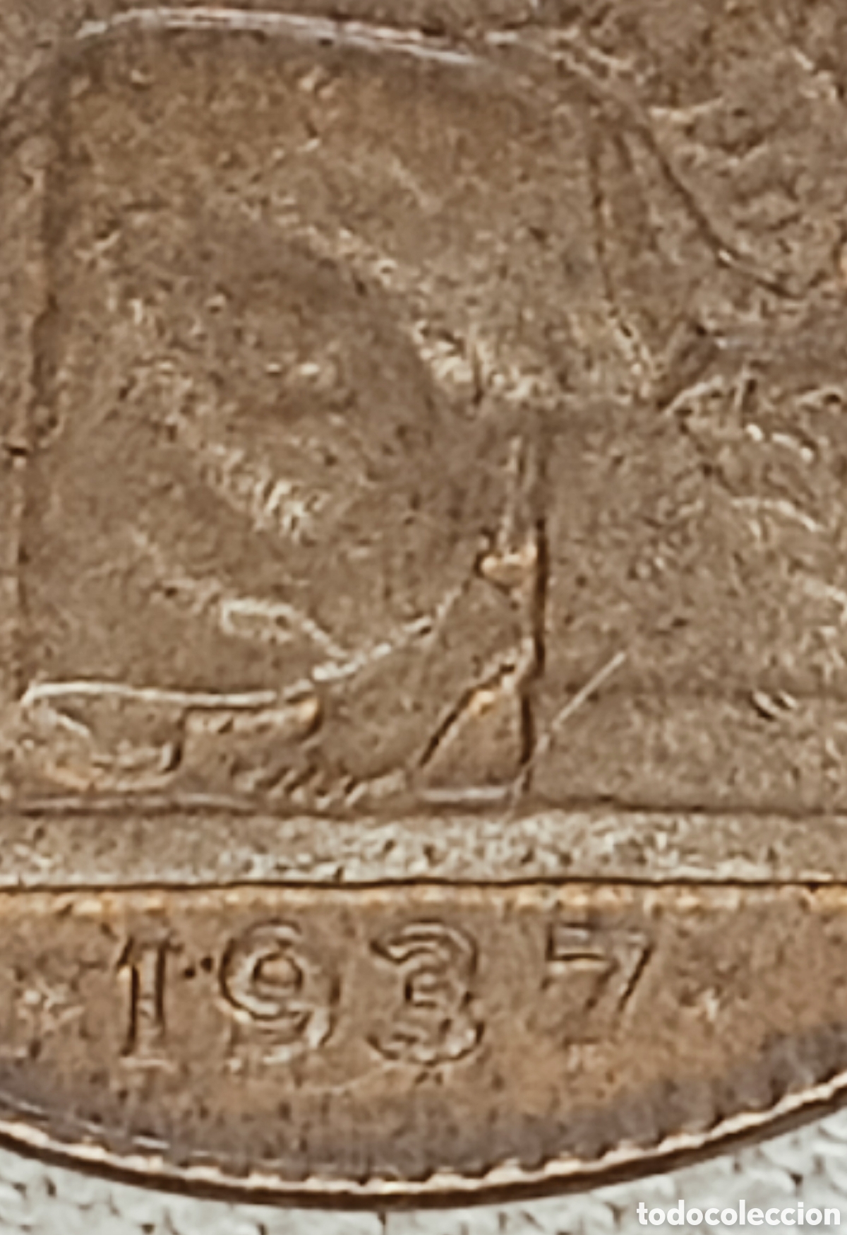 Monedas con errores: Moneda Espa&ntilde;a(1937) error de acu&ntilde;aci&oacute;n. - Foto 15