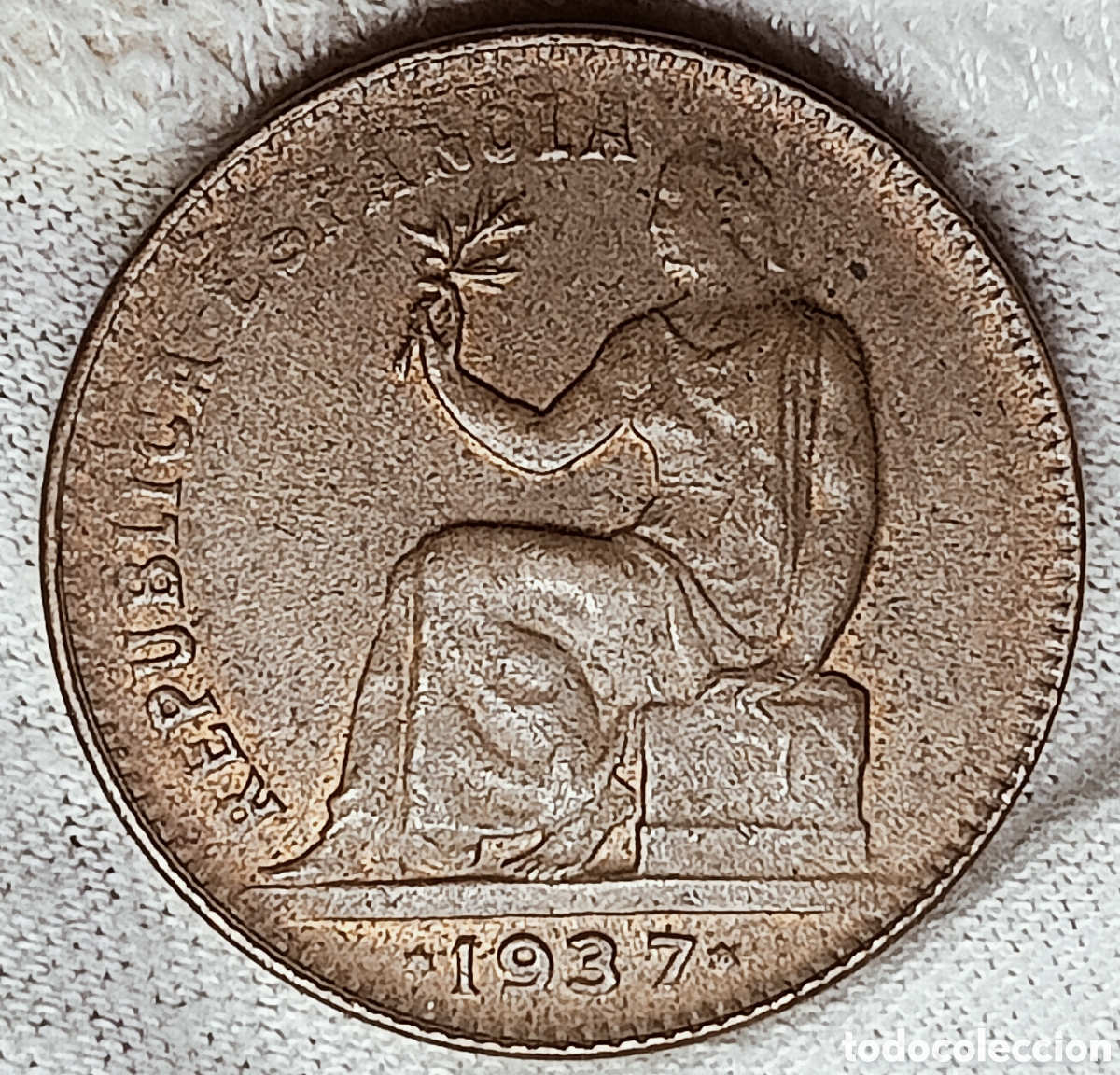 Monedas con errores: Moneda Espa&ntilde;a(1937) error de acu&ntilde;aci&oacute;n. - Foto 1