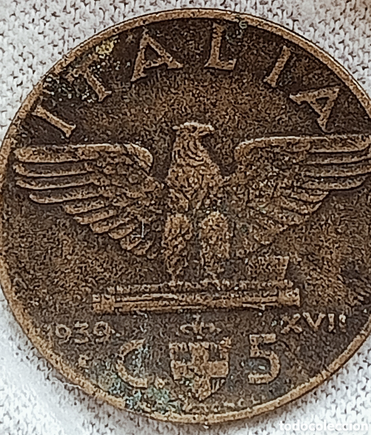 Monedas con errores: Moneda Italia 1939-XVII-Variante/Errores - Foto 11