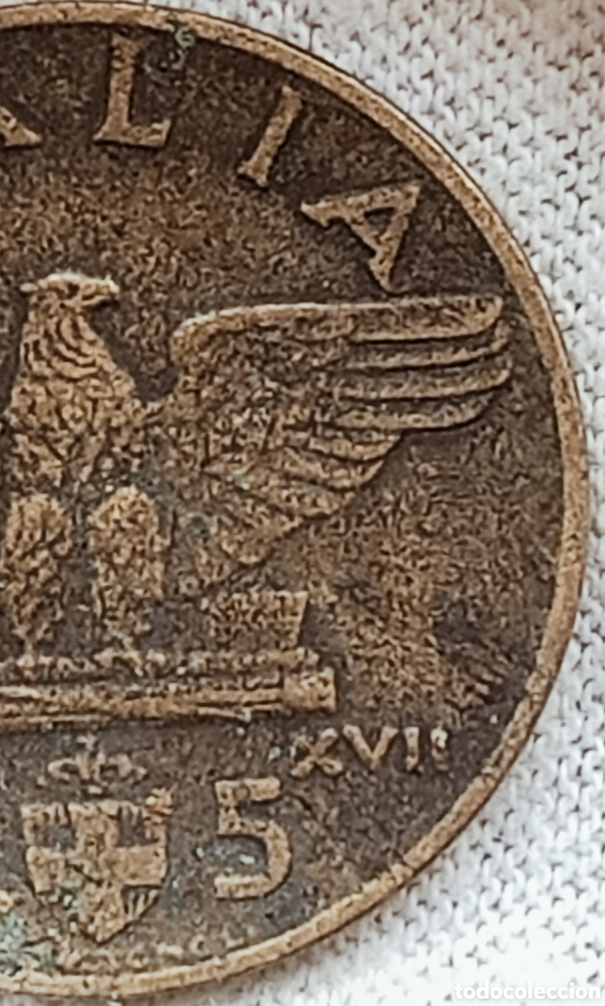 Monedas con errores: Moneda Italia 1939-XVII-Variante/Errores - Foto 14