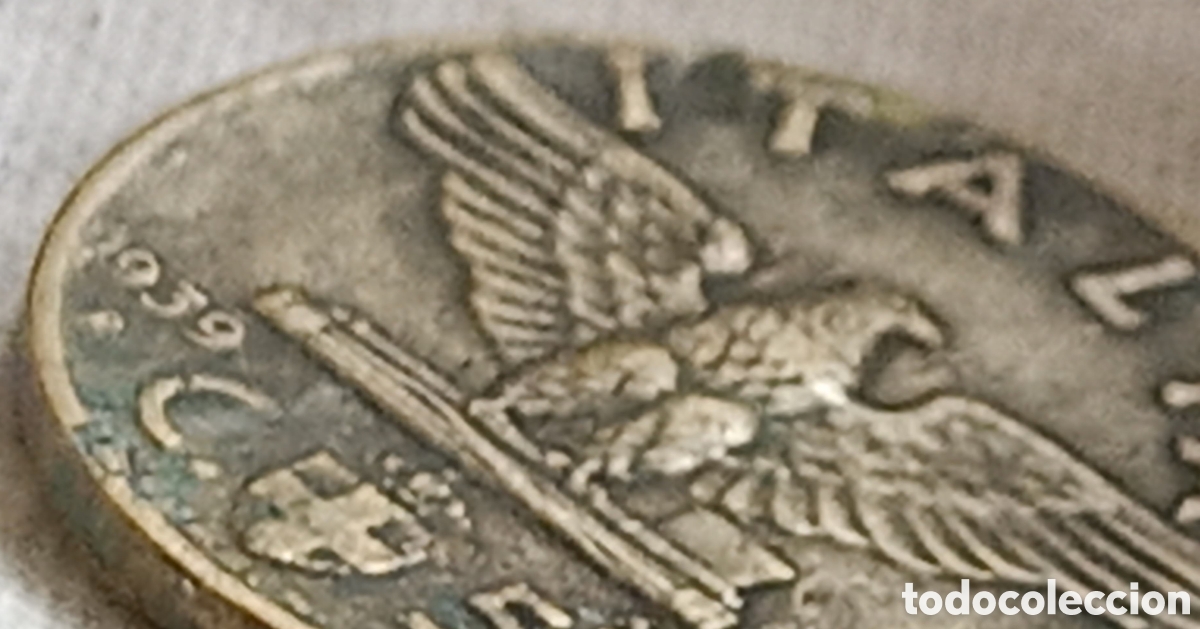 Monedas con errores: Moneda Italia 1939-XVII-Variante/Errores - Foto 21