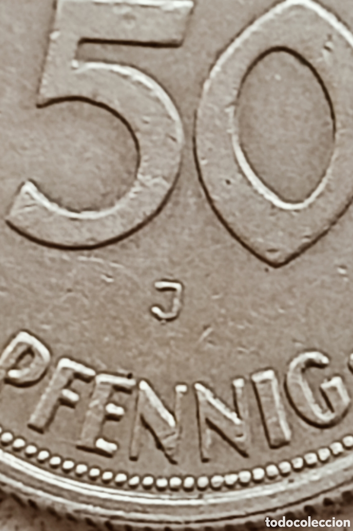 Monedas con errores: Moneda Alemania(1950*J) Variantes - Foto 12