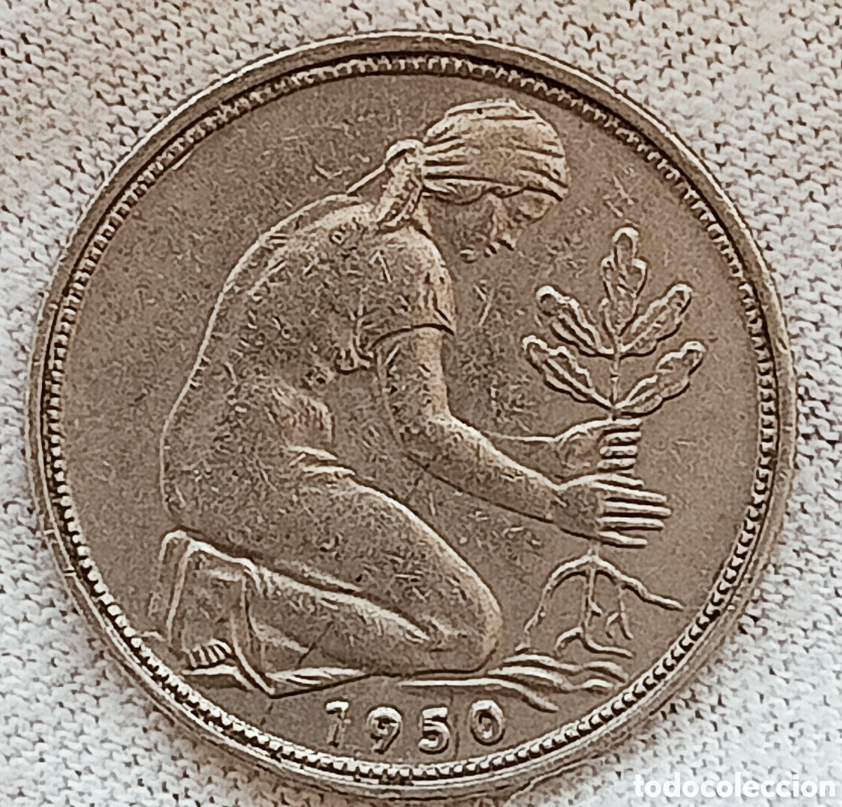 Monedas con errores: Moneda Alemania(1950*J) Variantes - Foto 1