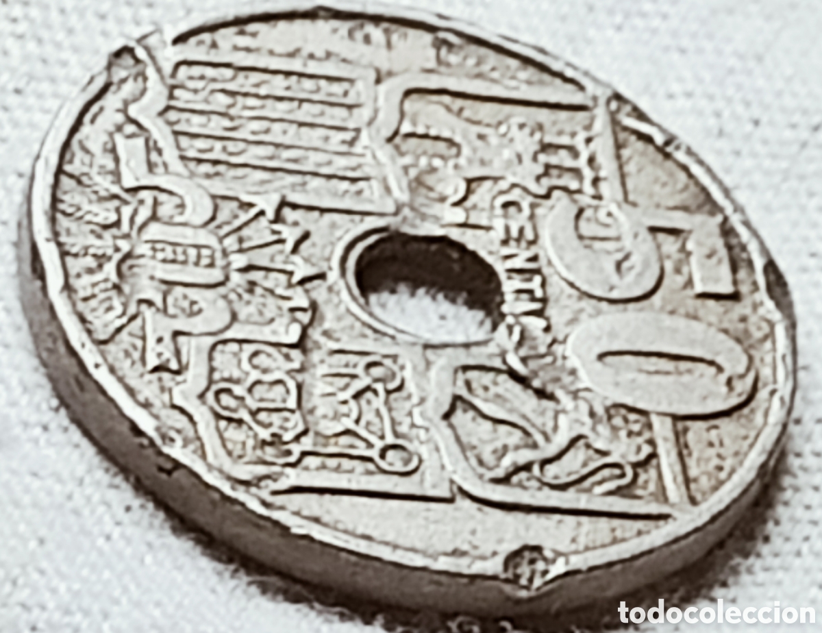 Monedas con errores: Moneda Espa&ntilde;a(1949-19*56) errores m&uacute;ltiples - Foto 24