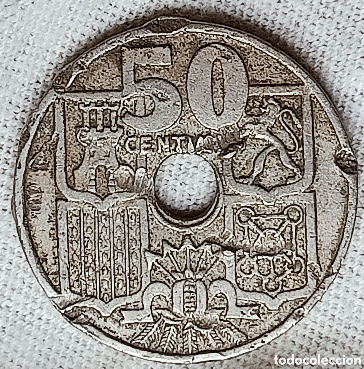 Monedas con errores: Moneda Espa&ntilde;a(1949-19*56) errores m&uacute;ltiples - Foto 1
