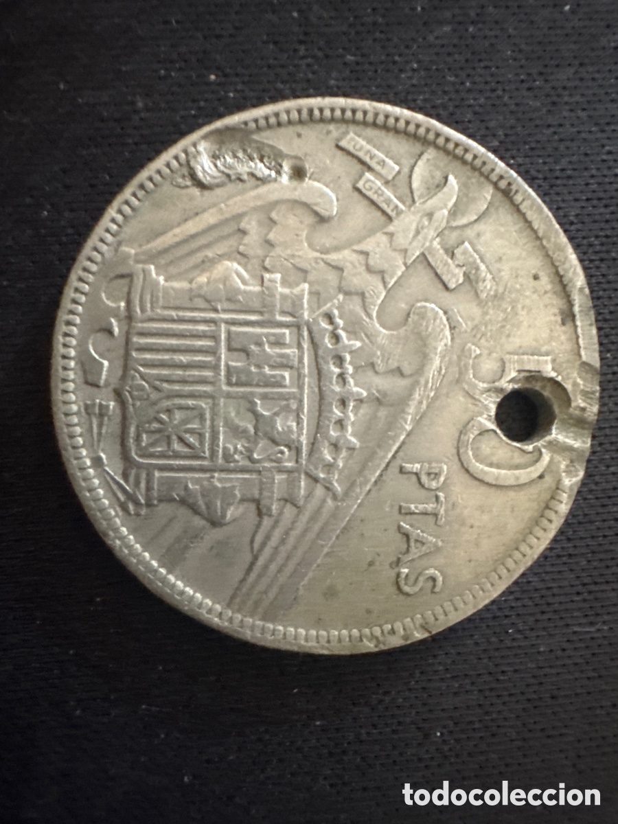 Monedas con errores: Espa&ntilde;a 50 pesetas .. - Foto 2