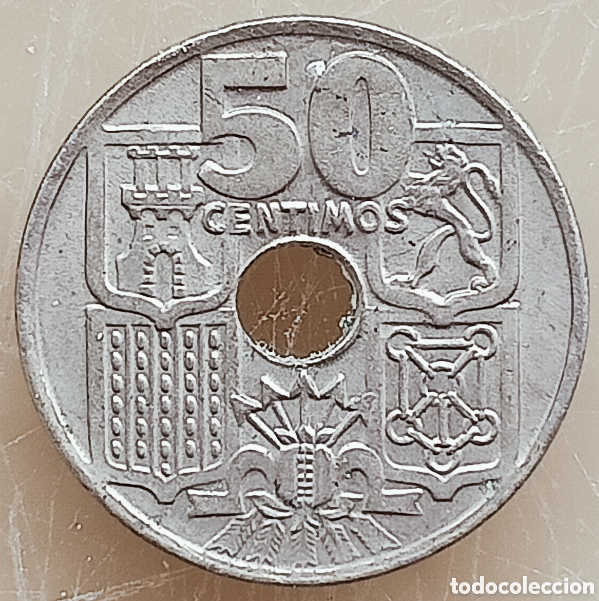 Monedas con errores: Moneda espa&ntilde;a 1949(*56) variantes - Foto 2