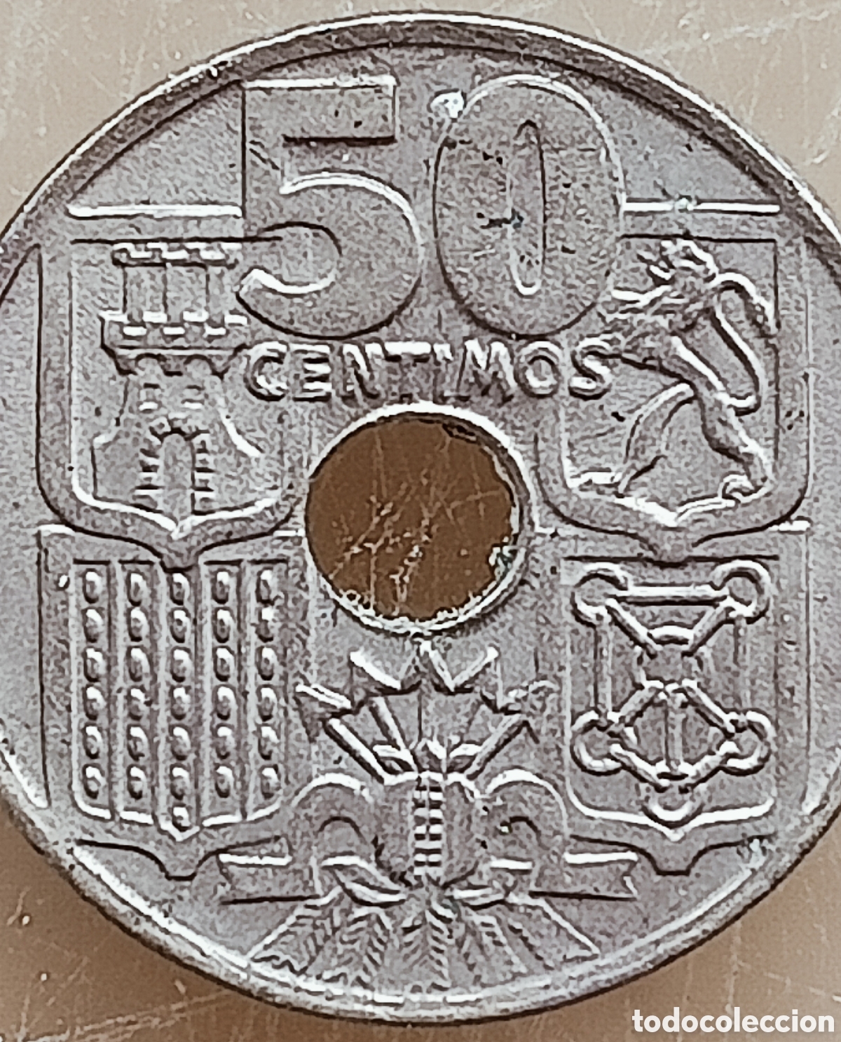 Monedas con errores: Moneda espa&ntilde;a 1949(*56) variantes - Foto 7