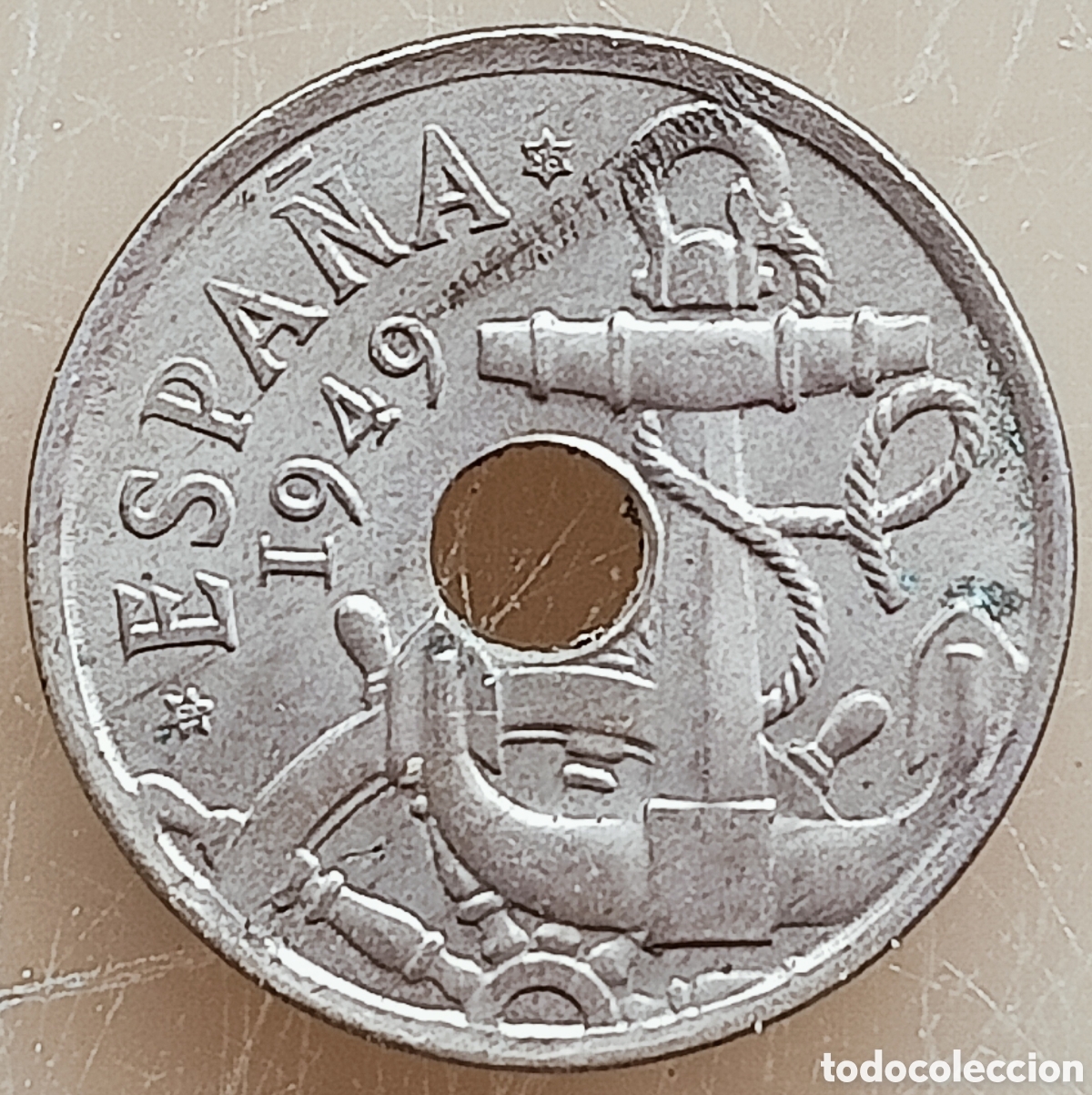 Monedas con errores: Moneda espa&ntilde;a 1949(*56) variantes - Foto 1