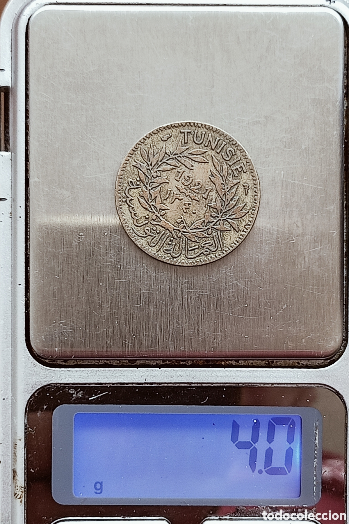 Monedas con errores: Moneda tunez(pro,franc&eacute;s) variante - Foto 5