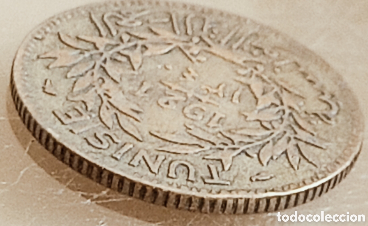 Monedas con errores: Moneda tunez(pro,franc&eacute;s) variante - Foto 23