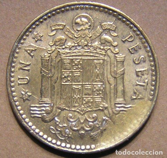 Monedas con errores: 1 PESETA 1963 ESTRELLAS 19-63 - VARIANTE CU&Ntilde;O DEL REVERSO ROTO Y DESCANTILLADO