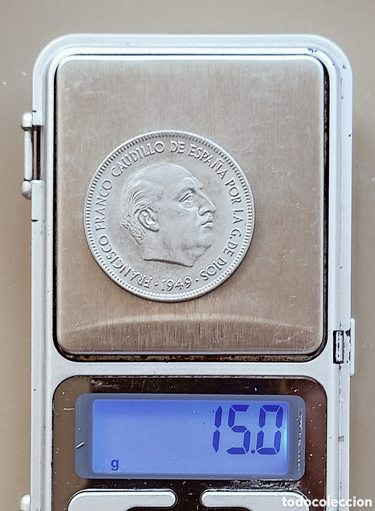 Monedas con errores: Moneda 5 pesetas 1949*50- variantes - Foto 13