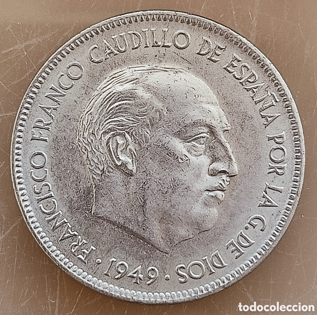 Monedas con errores: Moneda 5 pesetas 1949*50- variantes - Foto 1