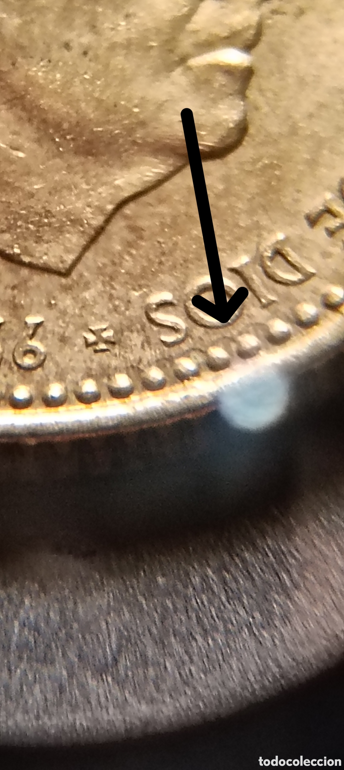 Monedas con errores: FD. 1 pta. 1966. 19-73. Franco. Leve error incuso. - Foto 2