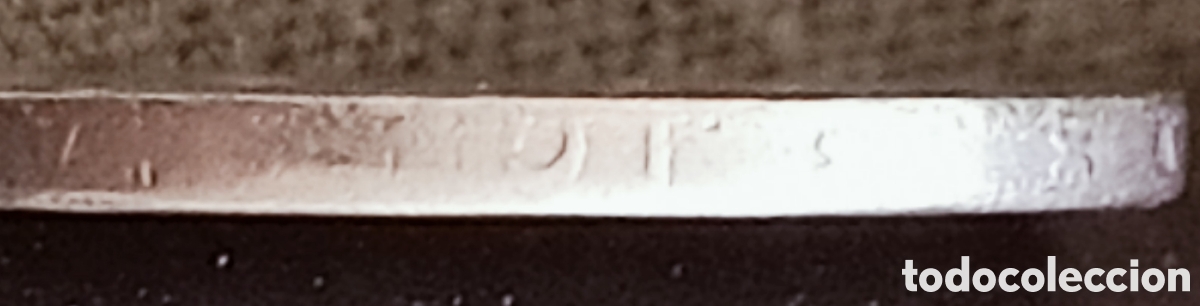 Monedas con errores: Moneda 25 pesetas(1957) variante de canto - Foto 10