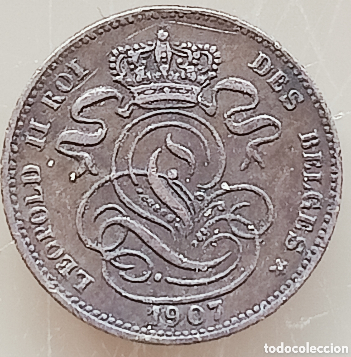 Monedas con errores: Moneda B&eacute;lgica.1cen,1907/variante - Foto 4