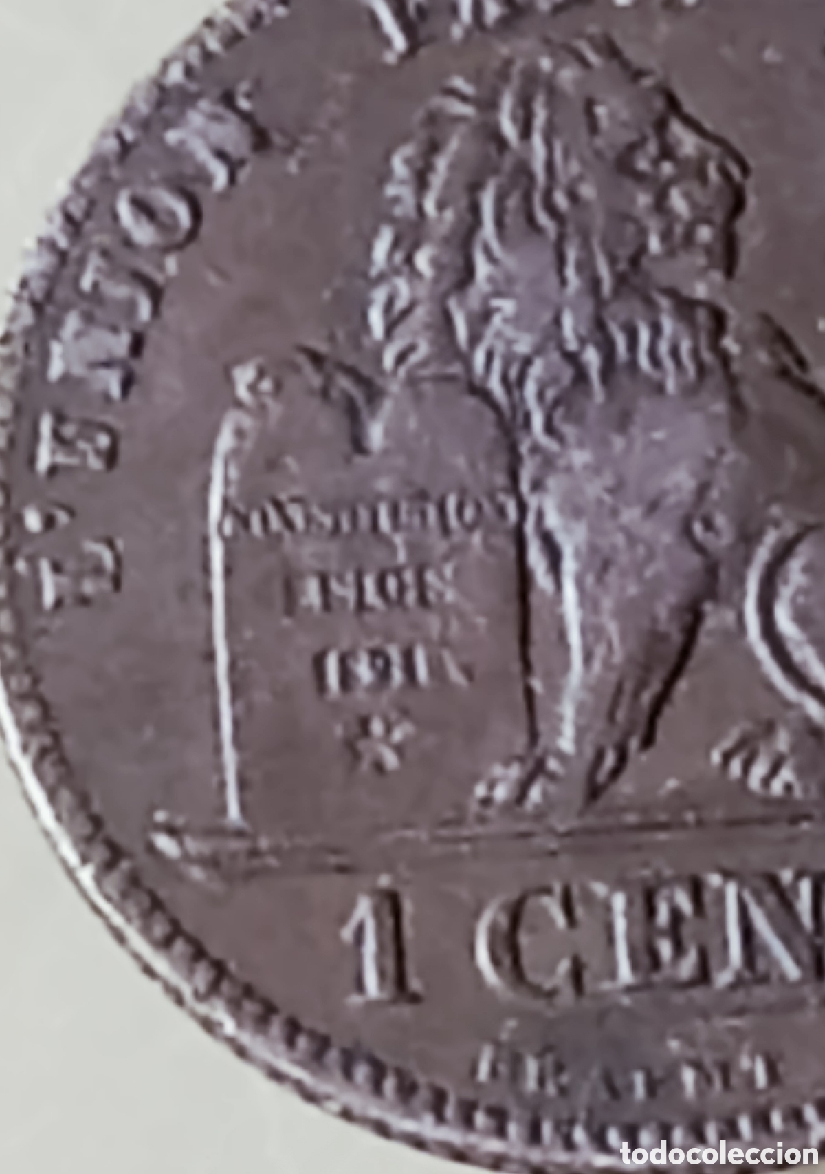 Monedas con errores: Moneda B&eacute;lgica.1cen,1907/variante - Foto 12