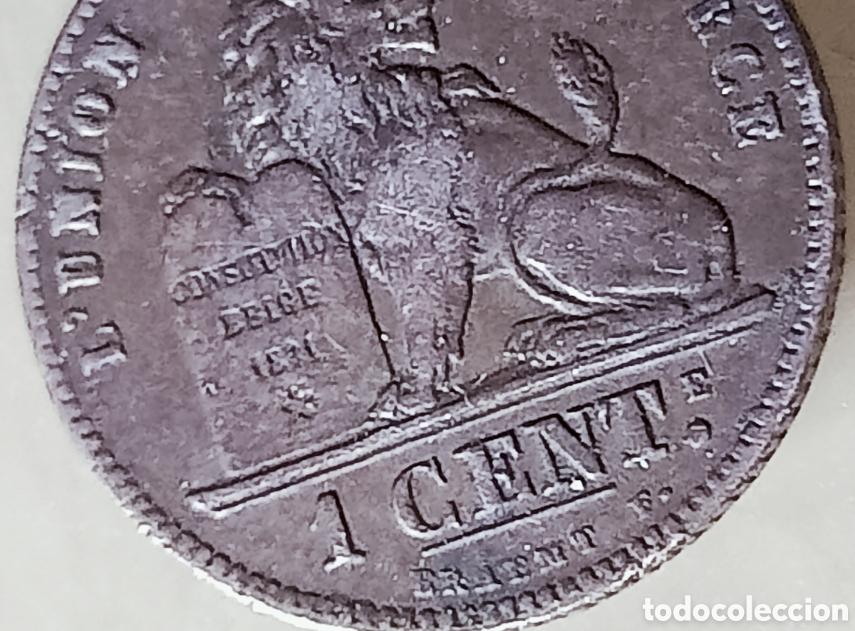 Monedas con errores: Moneda B&eacute;lgica.1cen,1907/variante - Foto 15