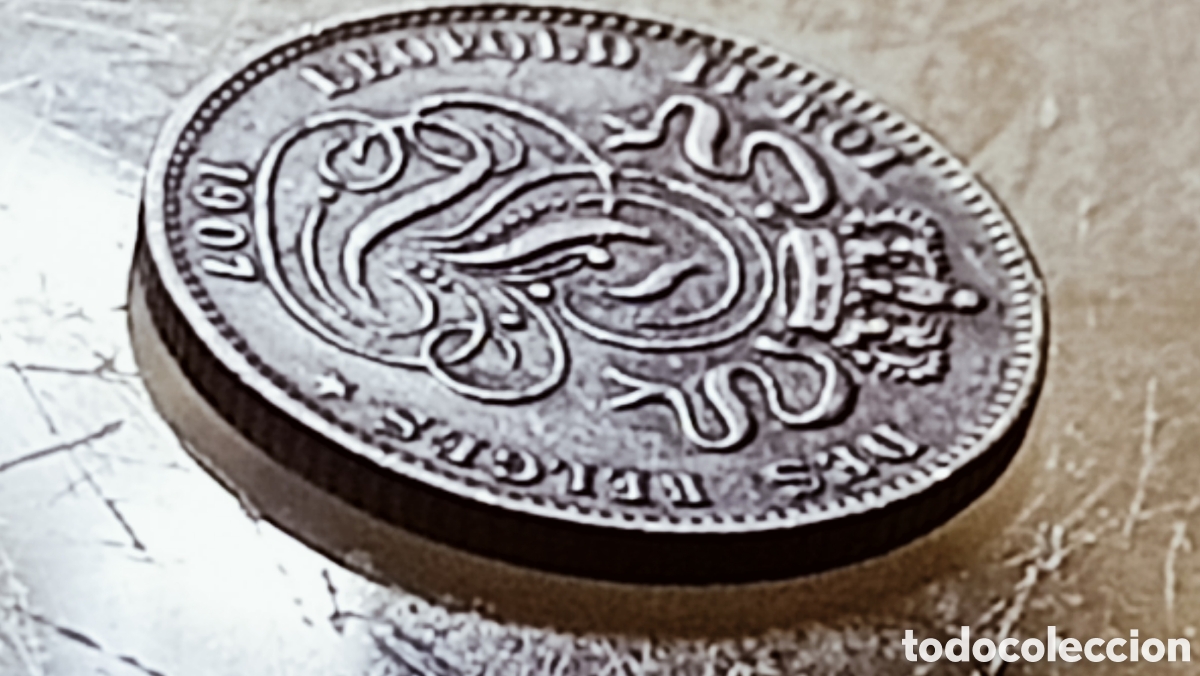 Monedas con errores: Moneda B&eacute;lgica.1cen,1907/variante - Foto 21
