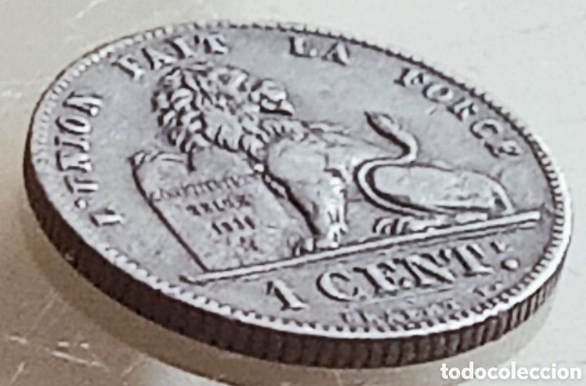Monedas con errores: Moneda B&eacute;lgica.1cen,1907/variante - Foto 1
