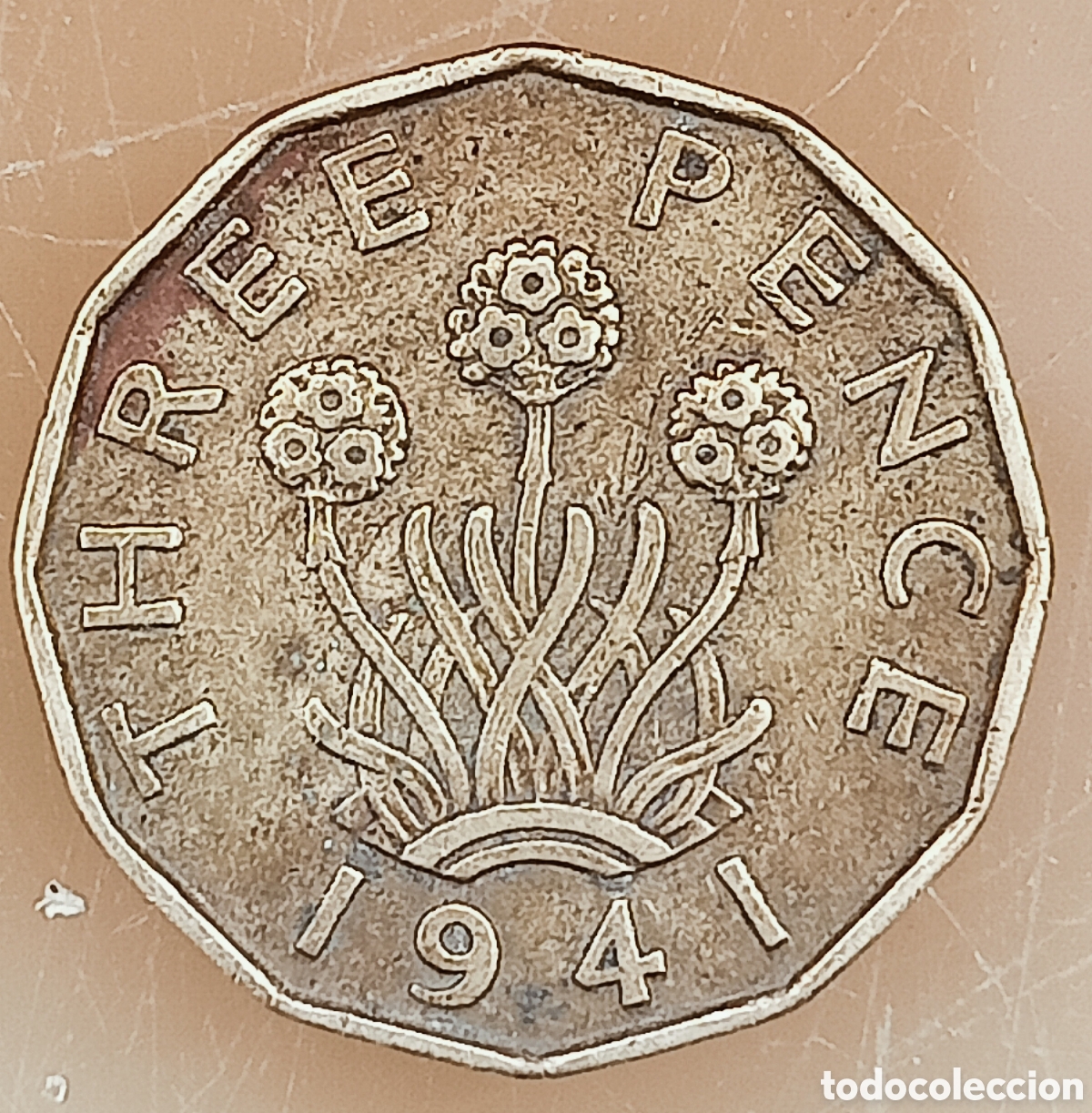 Monedas con errores: Moneda Rei,Unido,(1941) Variantes - Foto 4